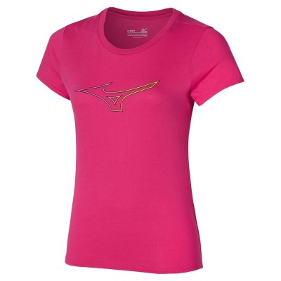 Camisa Mizuno RB Logo Tee Mujer - Coral - Chile M561ULKGYH